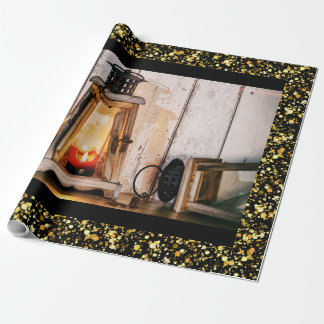 Landhaus-Antiquitäten-Vintage-Laterne Rustikales H Geschenkpapier