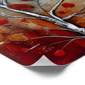 Landhaus auf dem Hügel Grunge Ai Art Poster (Ecke)