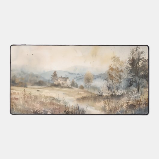 Landhaus auf den Hügeln Schreibtischunterlage (Vorderseite)
