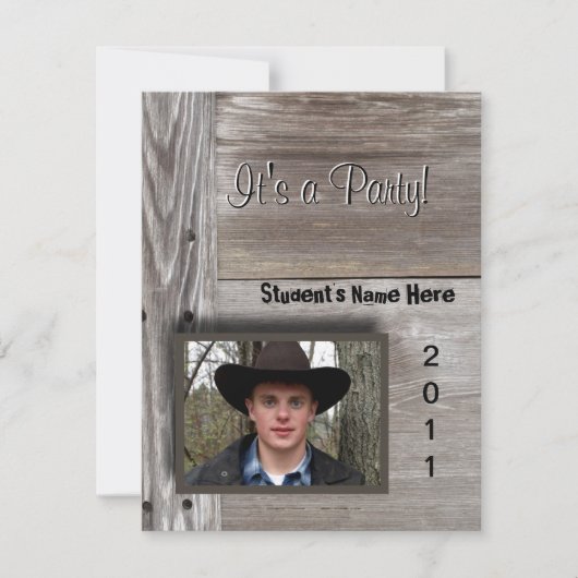 Landhaus aus Holz, offen für Abschluss Einladung (Vorderseite)