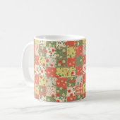 Landhaus-Blumen-Patchwork-Muster Kaffeetasse (Vorderseite Links)