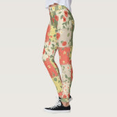 Landhaus-Blumen-Patchwork-Muster Leggings (Links)