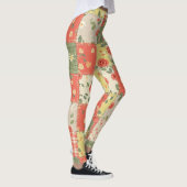 Landhaus-Blumen-Patchwork-Muster Leggings (Rechts)