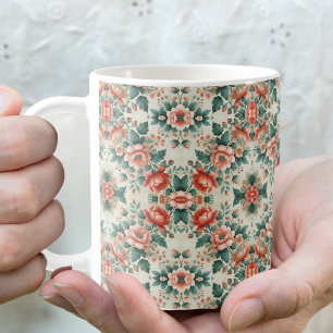 Landhaus-Blumen-Tasse Kaffeetasse