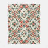 Landhaus Blumenmuster Fleecedecke (Vorderseite)