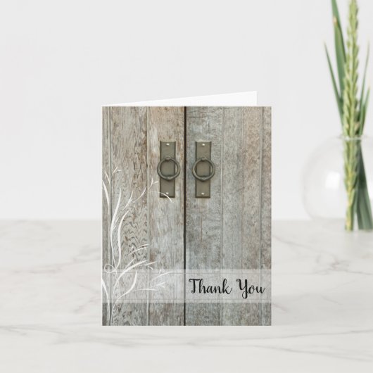 Landhaus "Double Barn Doors" Vielen Dank Dankeskarte (Vorderseite)