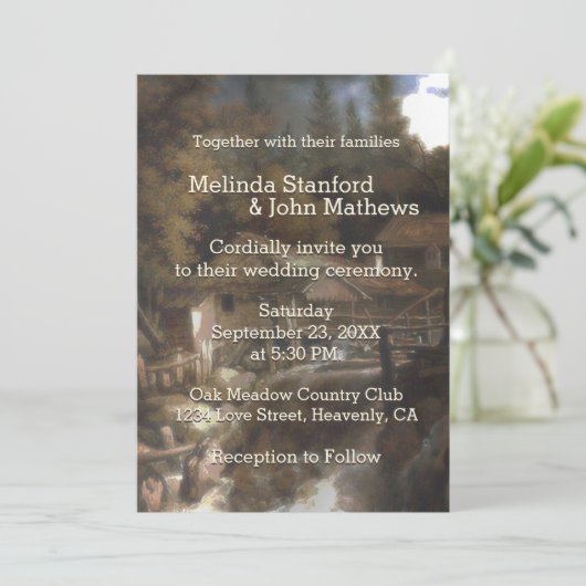 Landhaus Einladung (Stehend Vorderseite)