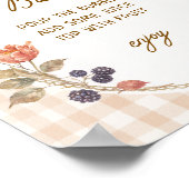 Landhaus-Fall-in-Liebe-Gingham-Mimosa-Bar Poster (Ecke)