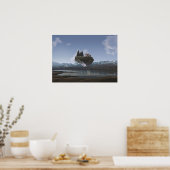 Landhaus, Fantasie Floating Land Poster (Küche)