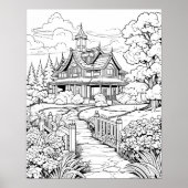 Landhaus-Farbenplakat Poster (Vorne)