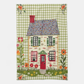 Landhaus-Gingham-Haushaltstuch Geschirrtuch