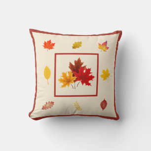 Landhaus-Herbstdekoration - Herbstlaub-Design Kissen