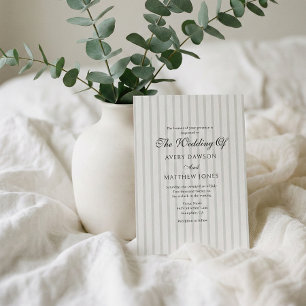Landhaus-Hochzeit im Vintage-Stil mit gestreiftem Einladung