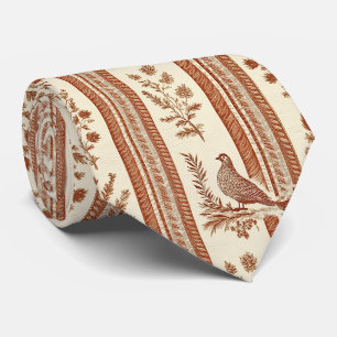 Landhaus-Huhn-Toile Terrakotta-Blumenmuster Krawatte