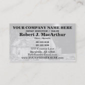 Landhaus in der Nacht Visitenkarte (Rückseite)