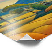 Landhaus in Golden Sunlight Fotodruck (Ecke)