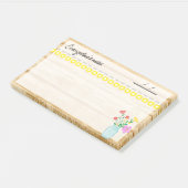 Landhaus, Lampen und Blume 10" x 6" Post-it Klebezettel (angewinkelt)