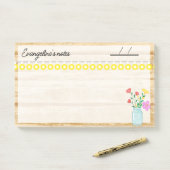 Landhaus, Lampen und Blume 10" x 6" Post-it Klebezettel (Auf Schreibtisch)