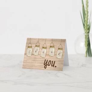 Landhaus-Mason-Glas-Dankeschön-Karte Dankeskarte