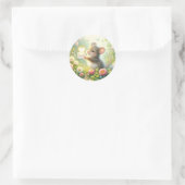 Landhaus-Maus-Liebesbrief-Wiese Runder Aufkleber (Tasche)