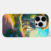 Landhaus mit Blume Garten Case-Mate iPhone Hülle (Rückseite (Horizontal))