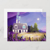 Landhaus mit Kamin Postkarte (Vorne/Hinten)