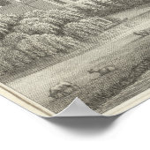 Landhaus mit See und Boote Poster (Ecke)