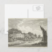 Landhaus mit See und Boote Postkarte (Vorne/Hinten)