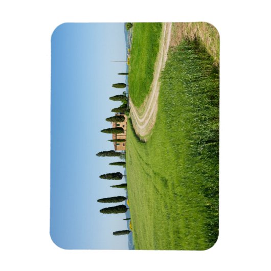 Landhaus mit Zypressen in der Toskana Magnet (Vertikal)