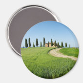 Landhaus mit Zypressen in der Toskana Magnet (Vorderseite/Rückseite)