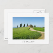 Landhaus mit Zypressen in der Toskana Postkarte (Vorne/Hinten)