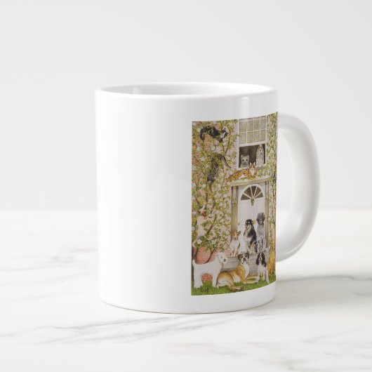 Landhaus-Party Jumbo-Tasse (Vorderseite Rechts)