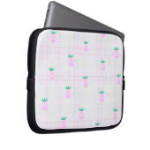 Landhaus-Rosa Ananas Laptopschutzhülle (Vorne Rechts)