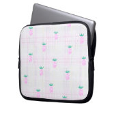 Landhaus-Rosa Ananas Laptopschutzhülle (Vorderseite Links)