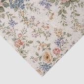 Landhaus-Rosa-Blau-Blumenmuster Seidenpapier (Ausschnitt)
