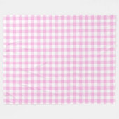Landhaus-Rosa-Karo Fleecedecke (Vorderseite (Horizontal))