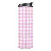 Landhaus-Rosa-Karo Thermosbecher (Nach links gedreht)