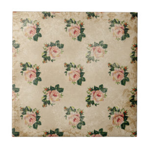 Landhaus-Rose-Kachel Fliese