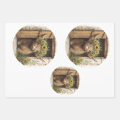 Landhaus-Rustikale-Scheune Sonnenblumen Decoupage Geschenkpapier Set (Vorderseite 3)