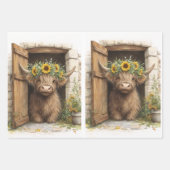 Landhaus-Rustikale Scheunen-Dekupage Geschenkpapier Set (Vorderseite 3)
