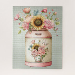 Landhaus-Sommer-Blumen-Puzzle Puzzle