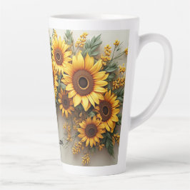 Landhaus-Sonnenblumen-Gartenkunst Milchtasse