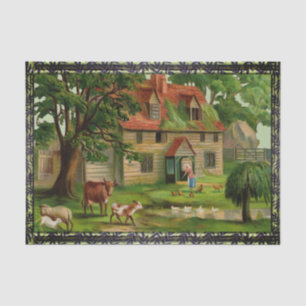 Landhaus und Garten Seidenpapier