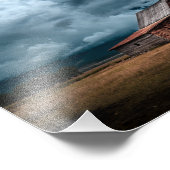 Landhaus während Sturm Fotodruck (Ecke)