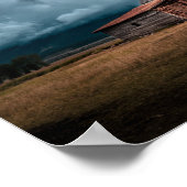 Landhaus während Sturm Poster (Ecke)