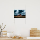 Landhaus während Sturm Poster (Küche)