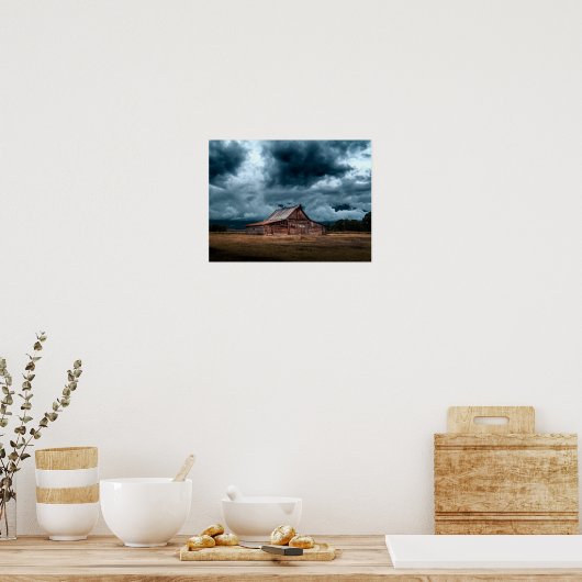 Landhaus während Sturm Poster (Küche)