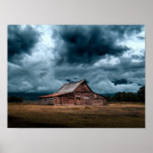 Landhaus während Sturm Poster (Vorne)