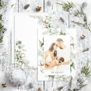 Landhaus-Weihnachtsgrün-Fotografie-Feiertagskarte Feiertagskarte