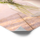 Landhaus-Wildblumen-Glas und Keramik-Krug Poster (Ecke)